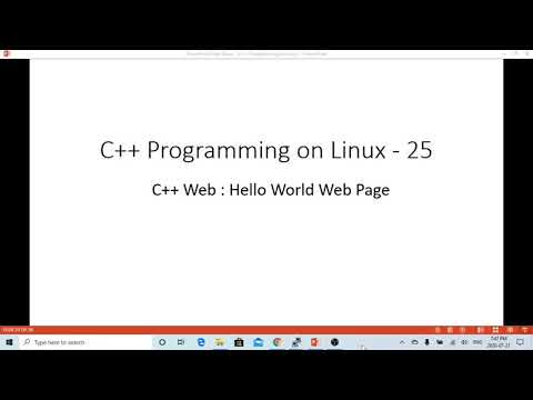 C++ Programming on Linux - C++ Web Programming the example of  Hello World Web Page