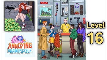 Annoying Brain Puzzle level 16 Walkthrough Solution