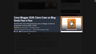 Curso Blogger 2020: Cómo Crear un Blog Gratis Paso a Paso