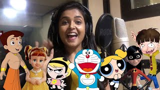 The Girl Behind Many VOICES – LIVE  DUBBING ft. Sonal Kaushal