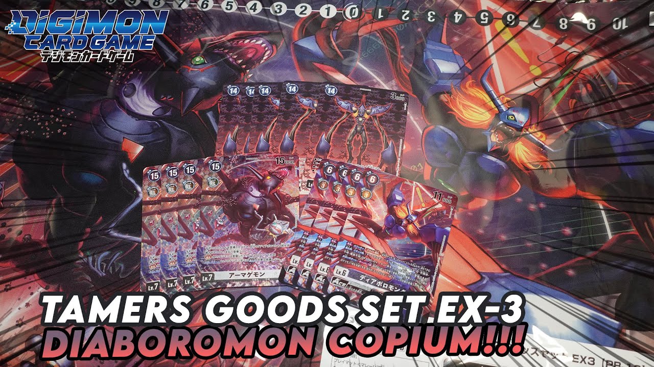 digimon card game tamer goods set diaboromon Game: PB16 (Trash a card from the top of one of your opponents Digimon Digimon Card Game Tamer Goods