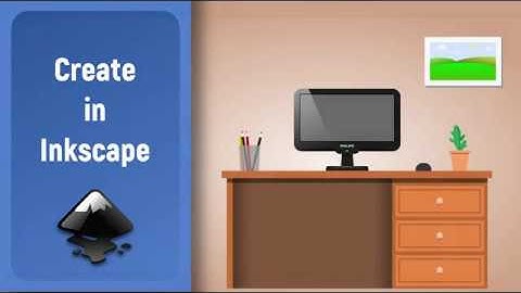 Inkscape Speed Art: Home Desktop and Philips Monitor