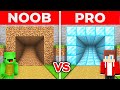 JJ And Mikey DIRT vs DIAMOND Tunnel SURVIVAL Battle in Minecraft Maizen