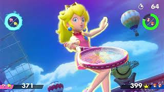 Mario Tennis Aces - Ring Shot Doubles, Vs Mode - Toadette Me And Peach Vs Daisy And Toad