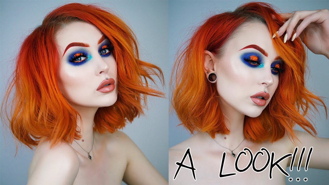 Mermaid Vibes Blue Orange Makeup Tutorial A Secret Hehe