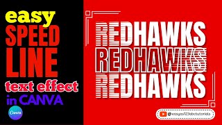Easy Speed Line Text Effect in Canva - Step by Step Canva Beginner Tutorial