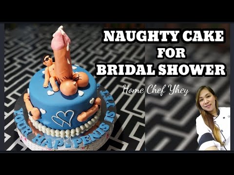 naughty bridal shower cake design