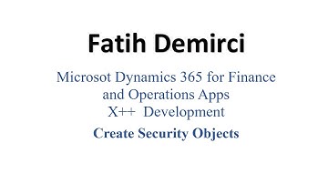 MsDyn365FO X++ Development :Book Store Managment 9, Create new Privilage, Duty and Role