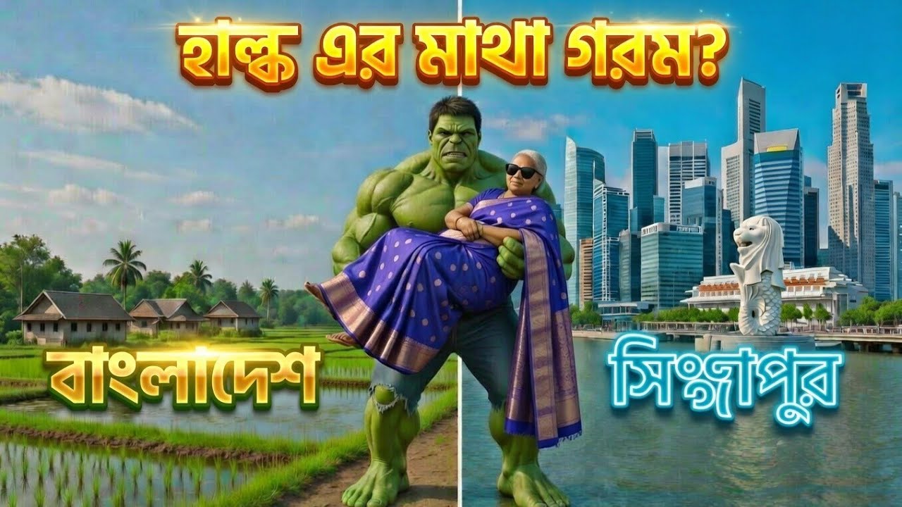 হাল্কের সিঙ্গাপুর সফর?😱 দাদি নাতিনের কান্ড দেখে হাসতে😂 হাসতে পেট ব্যাথা হয়ে যাবে 😂 হাল্ক এখন বিদেশে