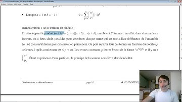 Dénombrement (6/8) - Le Binôme de Newton - Maths Terminale S