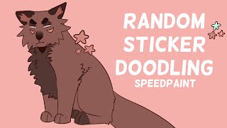 Random Sticker doodling/Speedpaint [ have the subtitles on ]