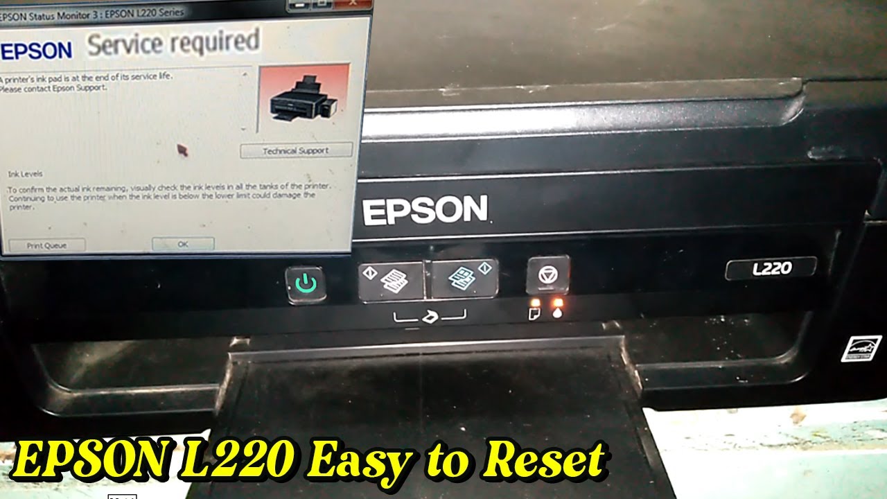 Epson L220 Service Required Solution YouTube