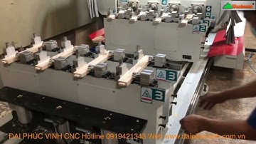 Máy phay khoan 4 trục 16 dao kẹp xoay 90 - 180 độ làm mộng âm dương đa năng