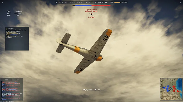 War Thunder Fw 190 F-8 vs Spitfire F. Mk IX in RB