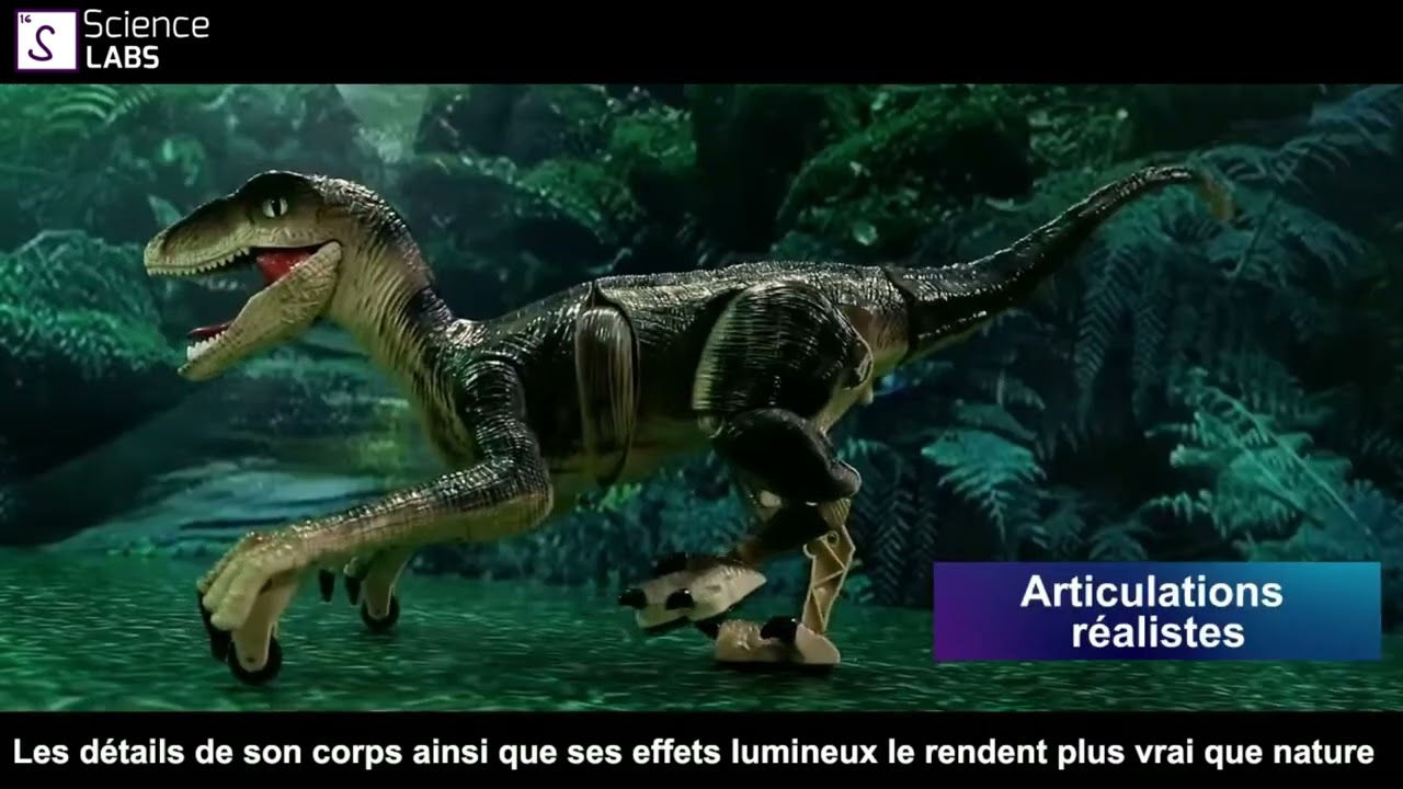 Dinosaure Télécommandé PREBOX – Rugissements, Spray, Queue Qui Bouge, Roues Avant, Cadeau Garçon 3-12 Ans