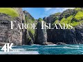 Flying over french faroe island 4k u amazing beautiful nature scenery with piano  music