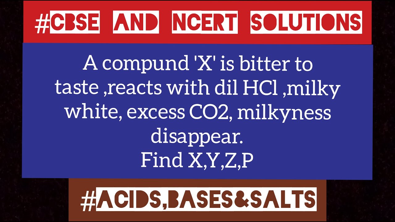 A compound 'X' is bitter to taste .It is a compound of washing powder ...