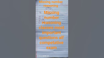 Missing Number Reasoning Short / missing number Tricks #ssccgl #ssc #sscchsl