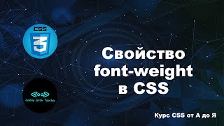 Свойство font-weight в CSS || Property font-weight in CSS || Курс CSS от А до Я || CSS Course