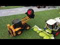 Amazing RC Bruder Tractor Excavator and Forage Harvester!
