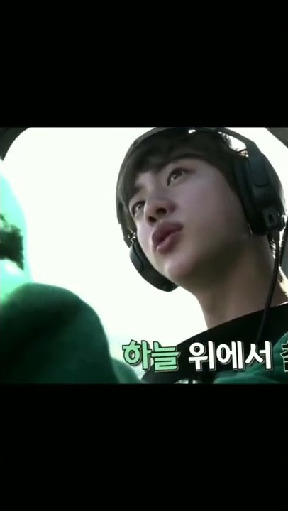 Jin taking selfies on helicopter 😀 #jin #shorts