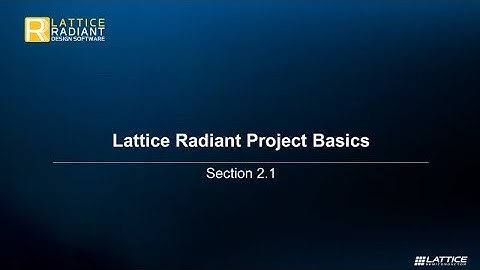 Radiant Video Series 2.1: Creating and Opening Projects