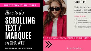 How to do a scrolling text marquee in Showit with no code at all screenshot 5