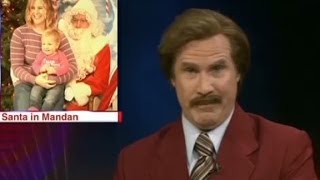 Anchorman Ron Burgundy crashes newscast