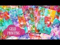 Gelli Printing Session - Creating Backgrounds for Christmas Paper Projects