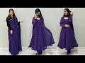Dress From Saree/ Designer Dress Cutting And Stitching/ 🥰 diy summer dress 👗 Anarkali making
