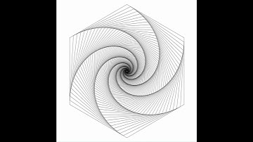 Recursive Mathematics Art: The Twisted Hexagon #spiralart #spiralabyss #mathart #algorithmicart