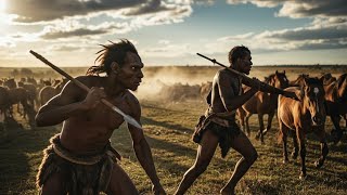 The Great Stampede Hunt | Early Humans Driving Wild Horses Toward a Trap Zone