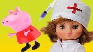 Играем в Куклы джоржику и пеппе сделали прививку Играем в Куклы Играем в Куклы джоржику и пеппе сделали прививку Играем в Куклы
