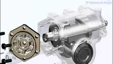 steering gear box # recirculating ball steering gear box 3D animation