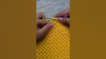 1 Row Repeat Bean Stitch Crochet Pattern | Crochet Blanket #crochettutorial #easycrochet #knitting
