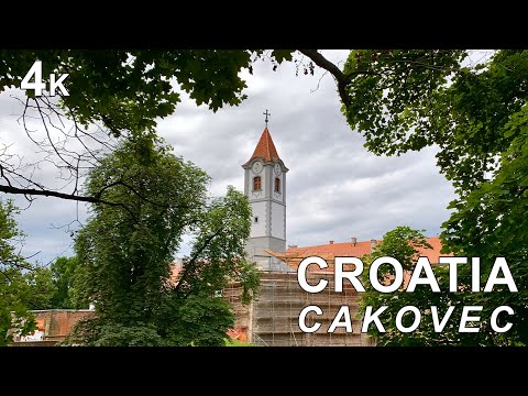 ⁴ᴷ 🇭🇷 Walking tour | virtual walk in north Croatia city Cakovec
