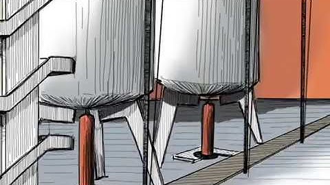 Industrial Conceptual Drawing on Wacom Tablet with Sketchbook pro Timelapse Video
