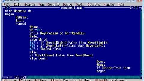 Tetris game written in Free Pascal