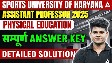 Assistant Professor Physical Education Haryana | Physical Education Solution | UGC NET 2025