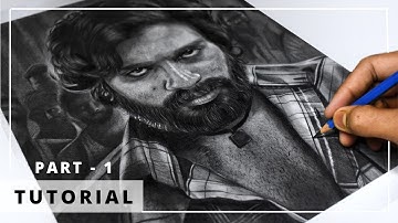 How to Draw HYPER REALISTIC PORTRAIT | Tutorials for BEGINNERS | PART - 01 ( FACE ) #alluarjun