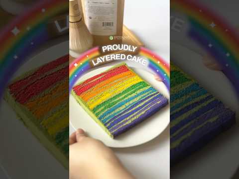 Proudly Layered Cake | A Pride Month-special rainbow matcha cake recipe!