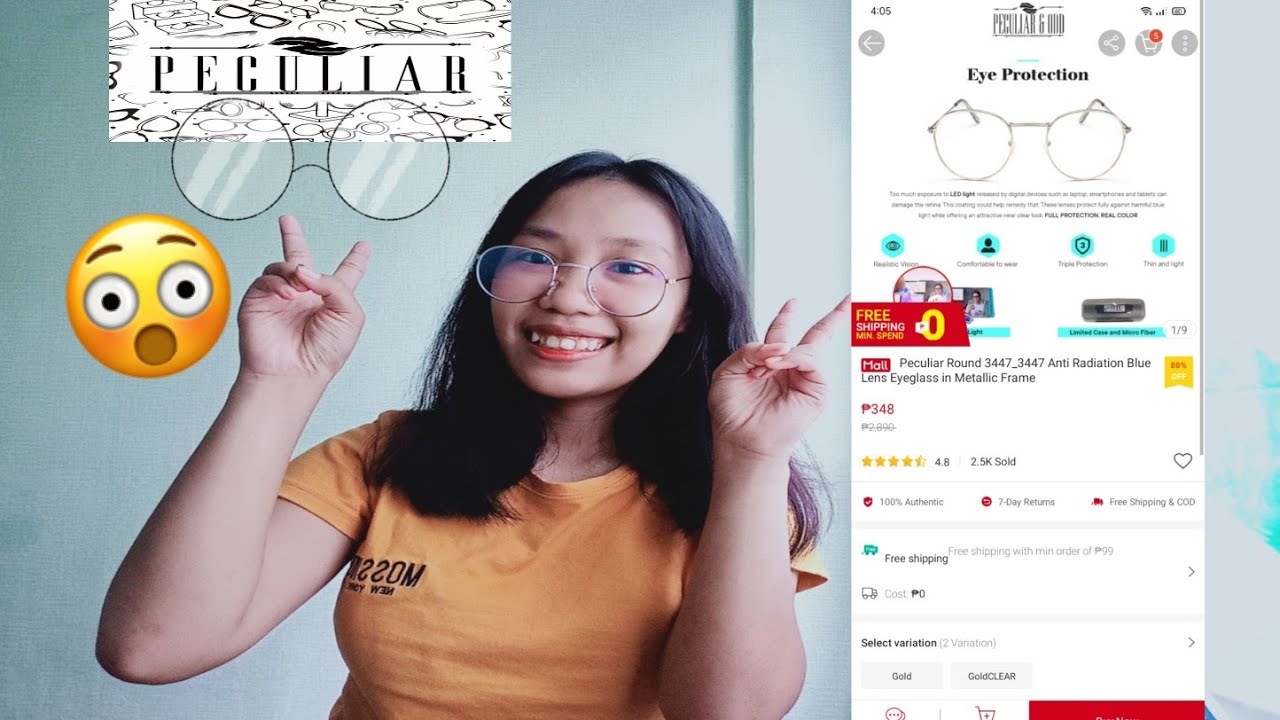 ANTI-RAD EYE GLASSES FROM PECULIAR | SHOPEE HAUL