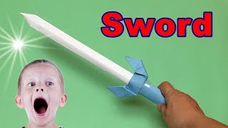 How to Make a Cool Paper Sword Easy | Ninja Sword Tutorial | Origami Weapons for kids