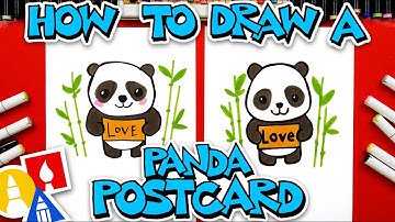 How To Draw A Panda Postcard