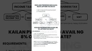 8% Income Tax Rate Explained (PH) | BIR 8% Tax vs Graduated Rates #birregistrationph #fypシ゚viral