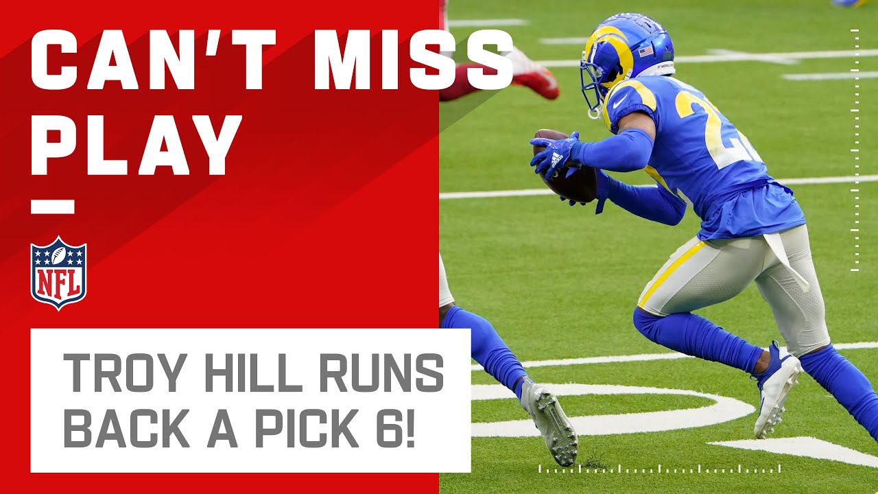 Troy Hill Goes 84 Yds for a Pick 6! YouTube