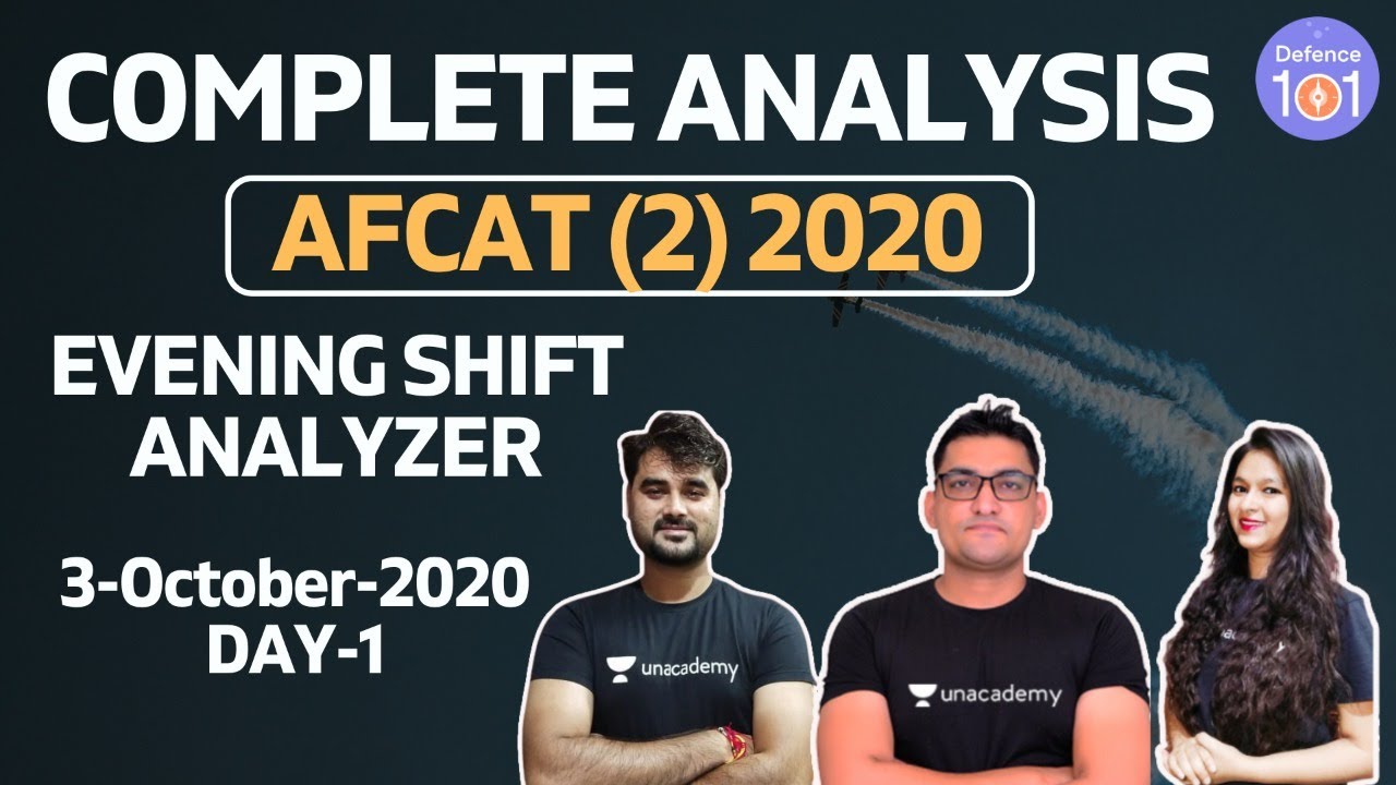 Complete AFCAT 2020 Analysis | Day -1 Analyzer (Evening Shift) | AFCAT (2) 2020