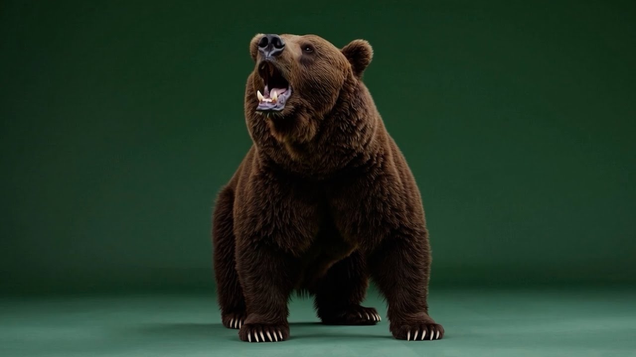 Bear Roaring – Free Green Screen Loop Animation VFX