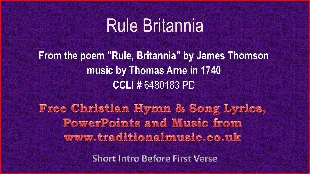 Rule Britannia Hymn Lyrics & Orchestral Music YouTube
