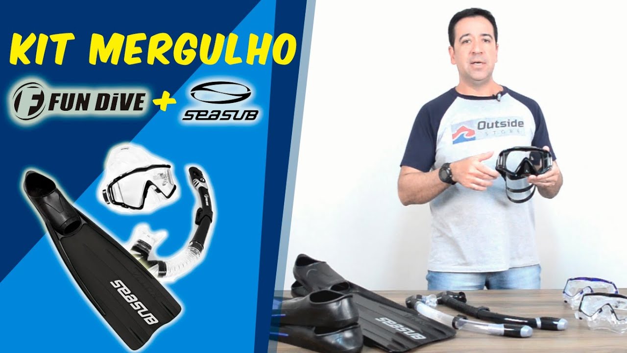 EQUIPAMENTO DE MERGULHO MÁSCARA, SNORKEL E NADADEIRAS